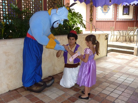 An autograph from Aladdin, Disneyland Aladdin