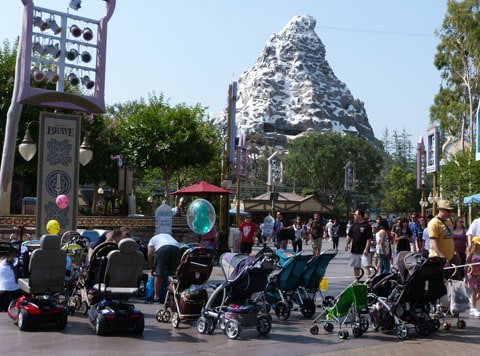 Disneyland buggies and mobility scooters