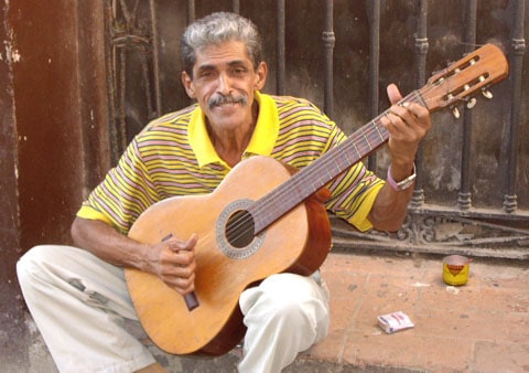 Cuban music Guitar man