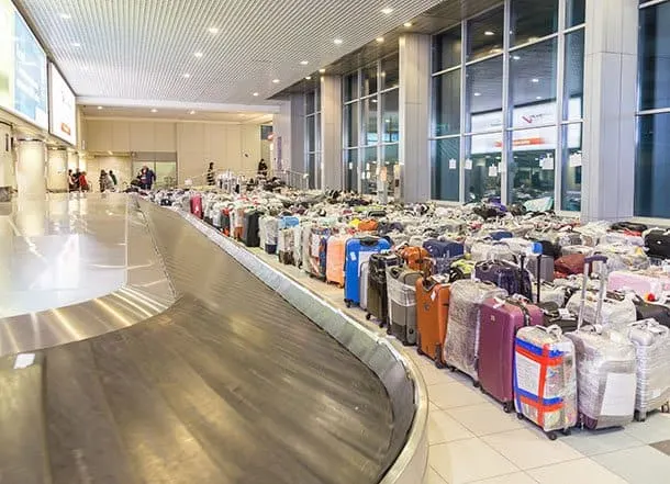 Lost luggage at airport