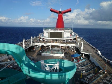 Carnival Liberty pool slide