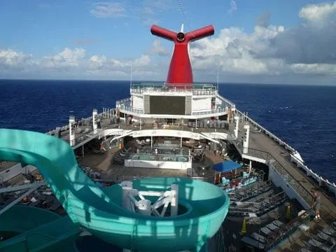 Carnival Liberty pool slide