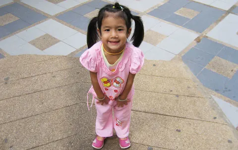 Thai girl at temple