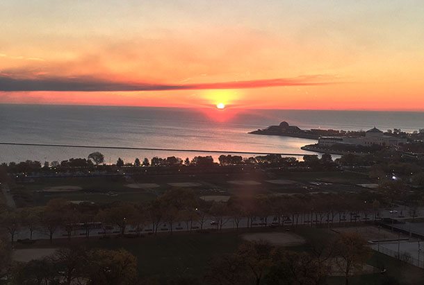 Vue sur l'hôtel Hilton Chicago