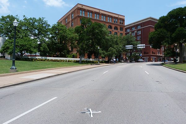 The spot where JFK was murdered