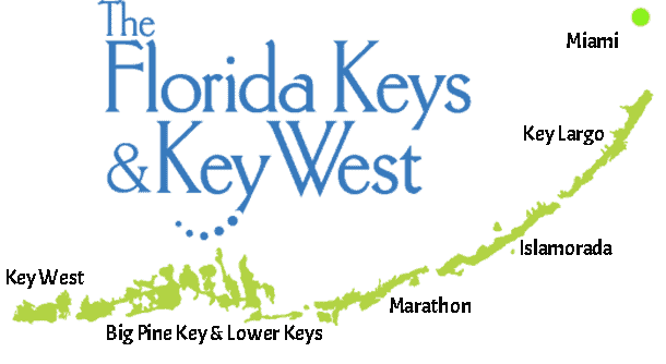 Miami to Florida Keys map