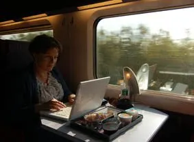 Blogging on train
